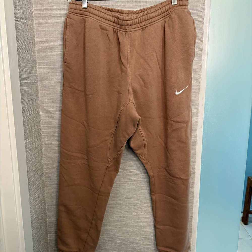 Earth Tone Brown Nike Fleece Jogger Sweatpants – Size XL